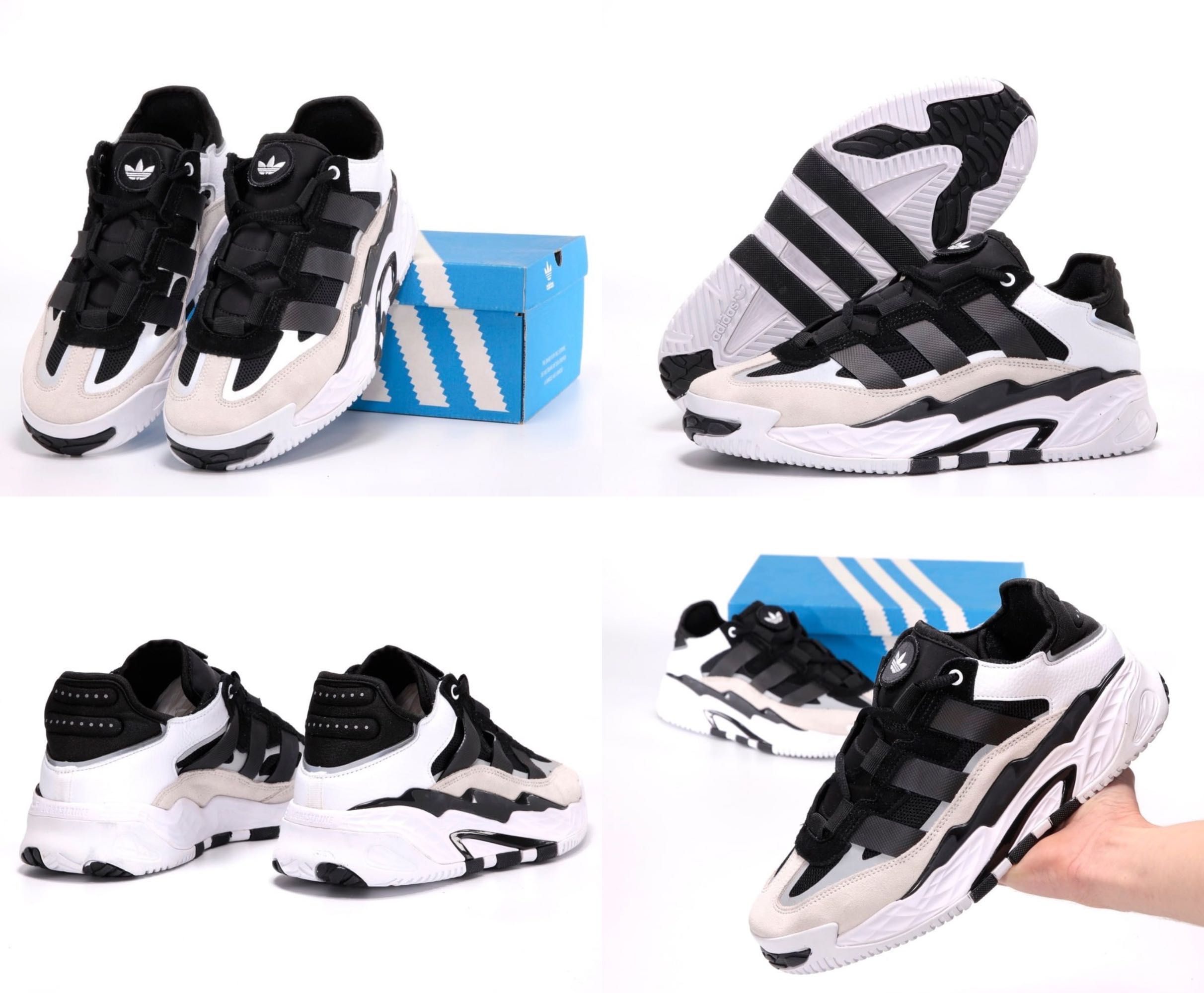 Кроссовки Adidas Niteball Black White 36-45 Хит Сезона 2023! Новинка!