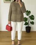 Sweter ażurowy w rozmuarze 44