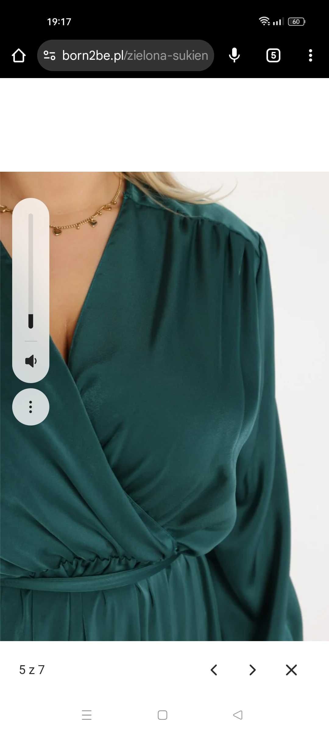 Elegancka, plisowana sukienka butelkowa zieleń - Renee