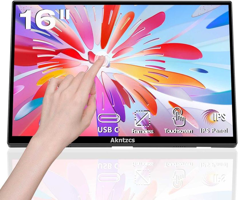 Przenośny monitor z ekranem dotykowym, 16 cali, 1920 x 1200p