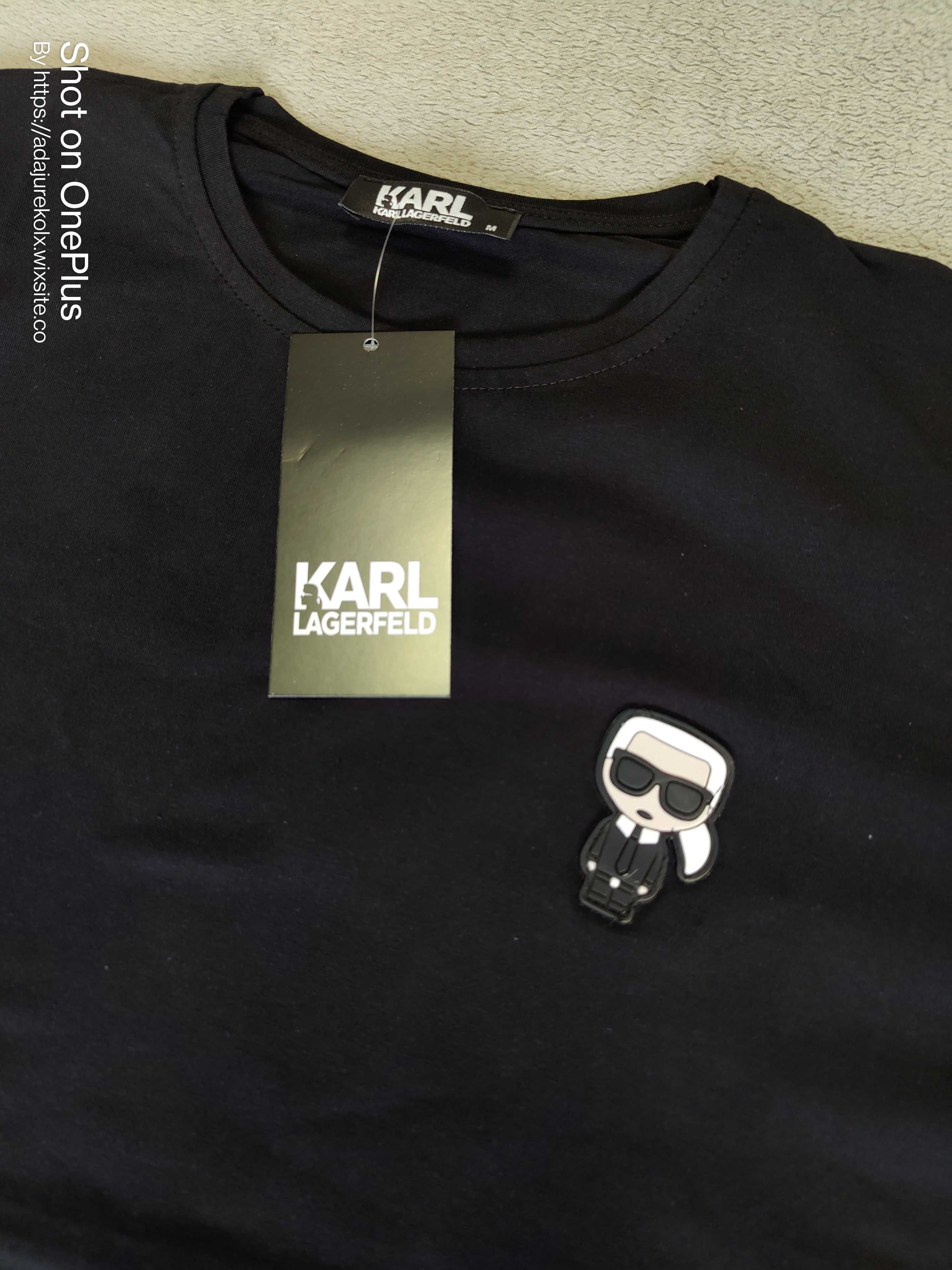 Koszulka męska Karl Lagerfield Shirt maly znaczek Premium