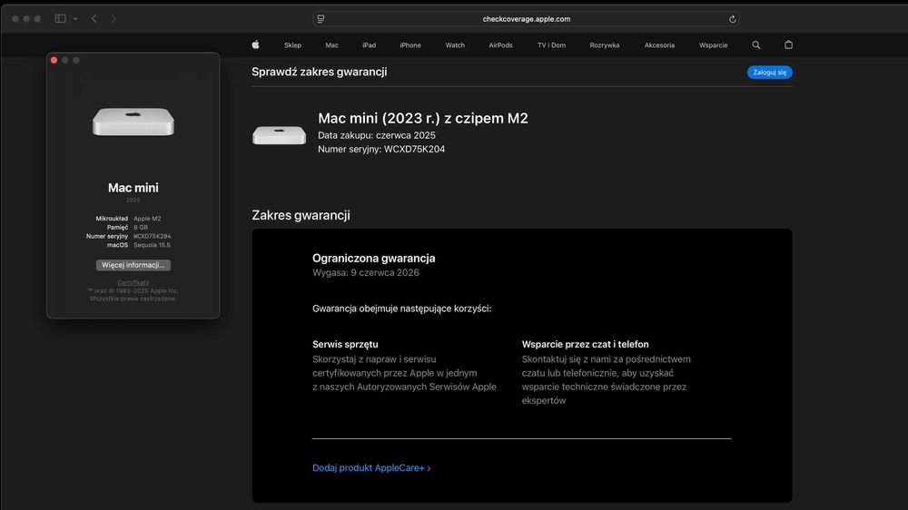 Apple Mac mini M2 gwarancja + Magic Keyboard + Magic Mouse