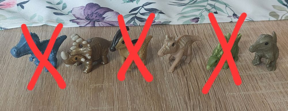 Figurki Dinozaury jajko niespodzianka kinder natoons