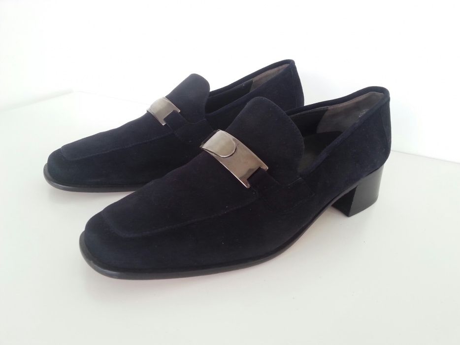 Buty skórzane mokasyny granatowe Paul Green w rozmiarze 39,5