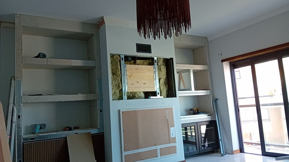 Pladur barramento flutuante pintura