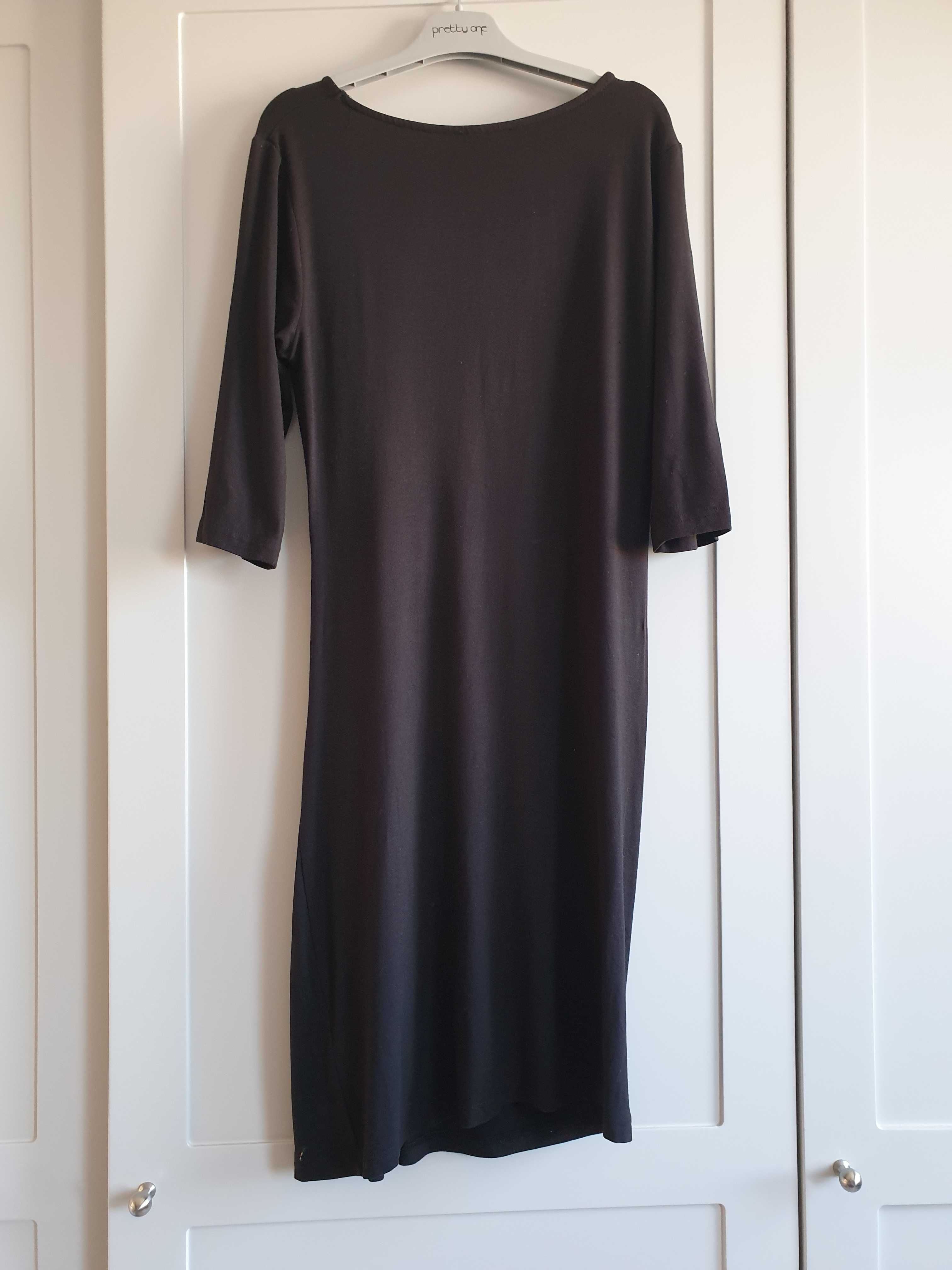 Czarna sukienka z wiskozy 36 38 Ecoline Stockholm