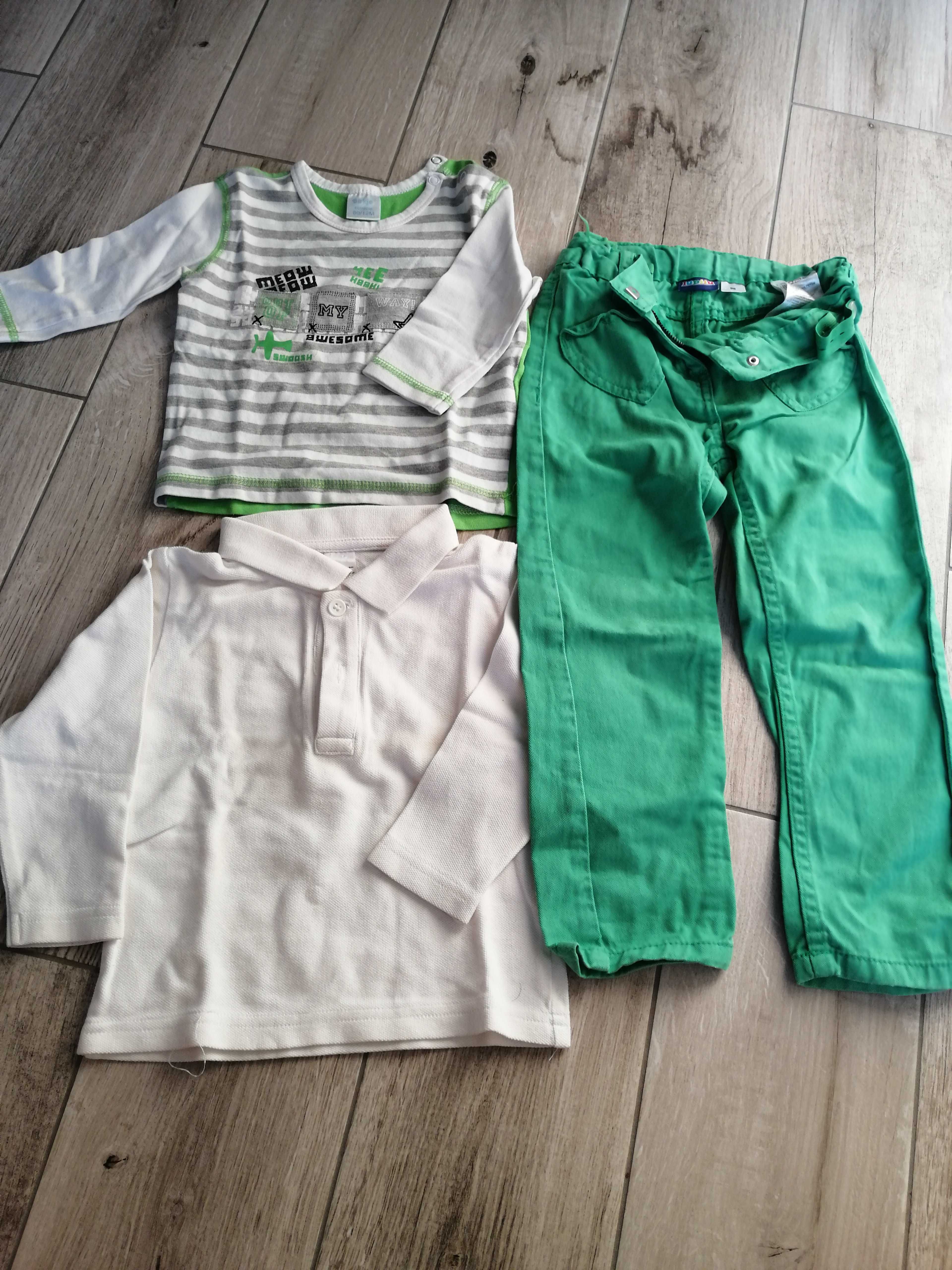 Zestaw ubrań dla chłopca 74 - 86 koszulki spodnie