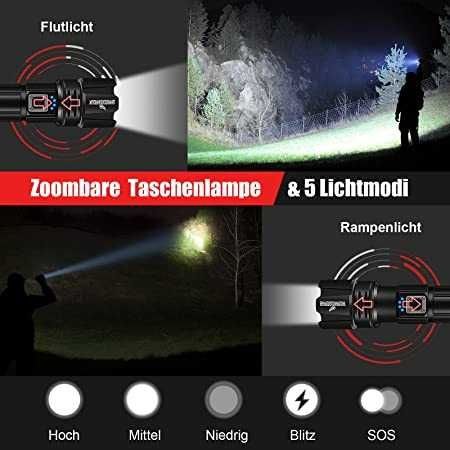 MOCNA latarka SHADOWHAWK 10000 lumen