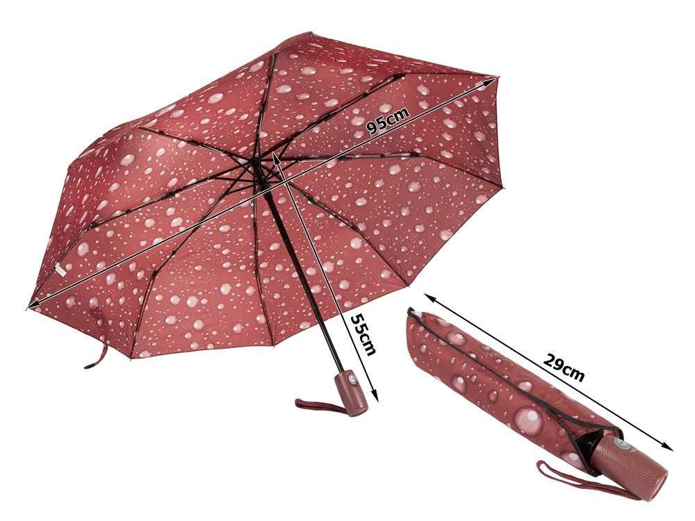 Parasol parasolka składana automat włókno damski