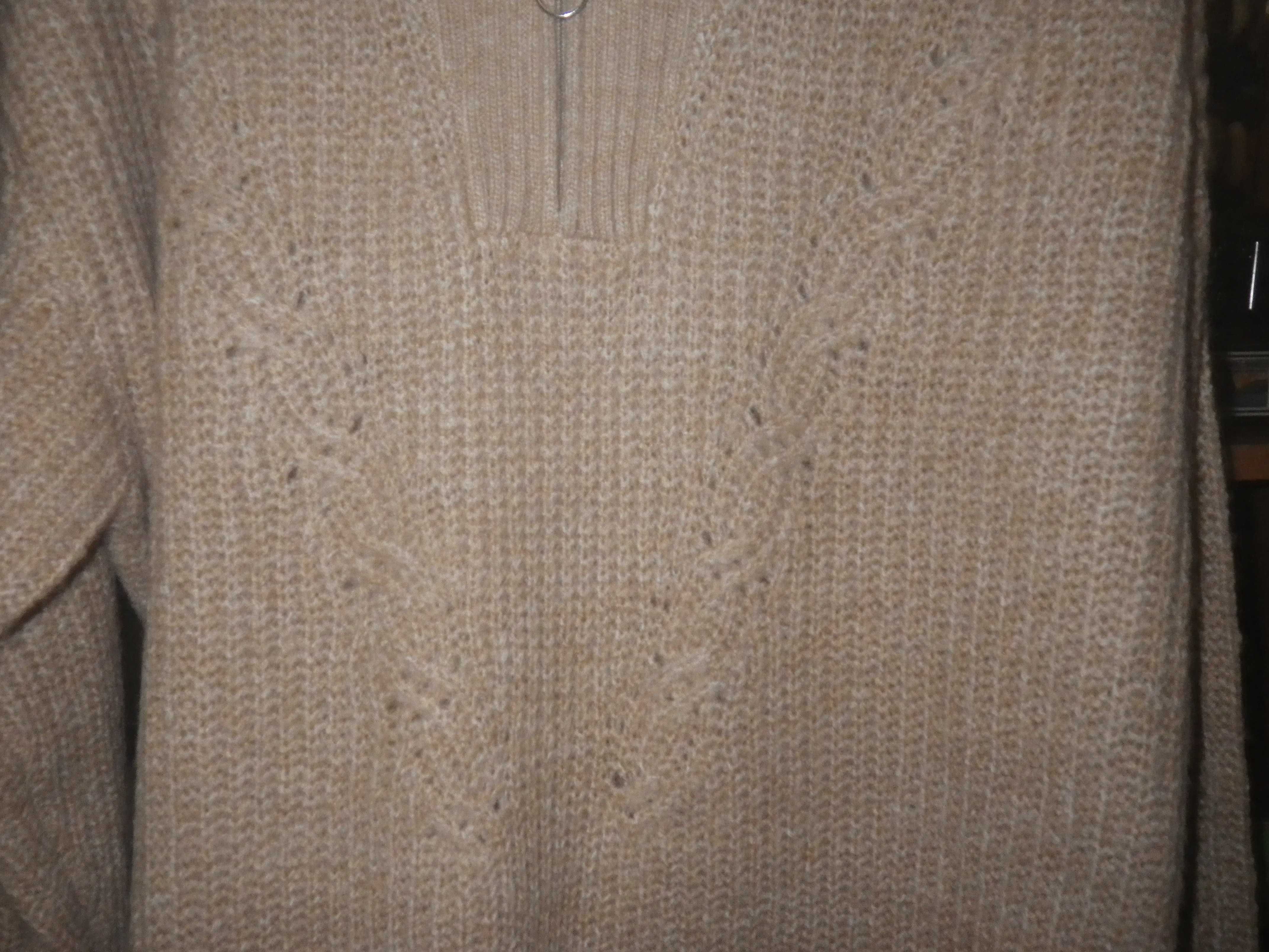 Body Flirt długi sweter -sukienka beżowa r 46-48