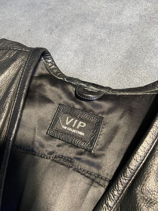 Кожаный байкерский жилет с нашивками Harley-Davidson HOG