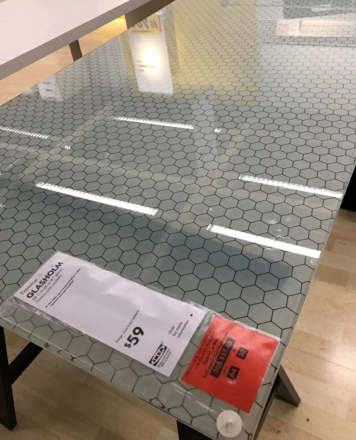 Secretária de vidro Ikea Glasholm
