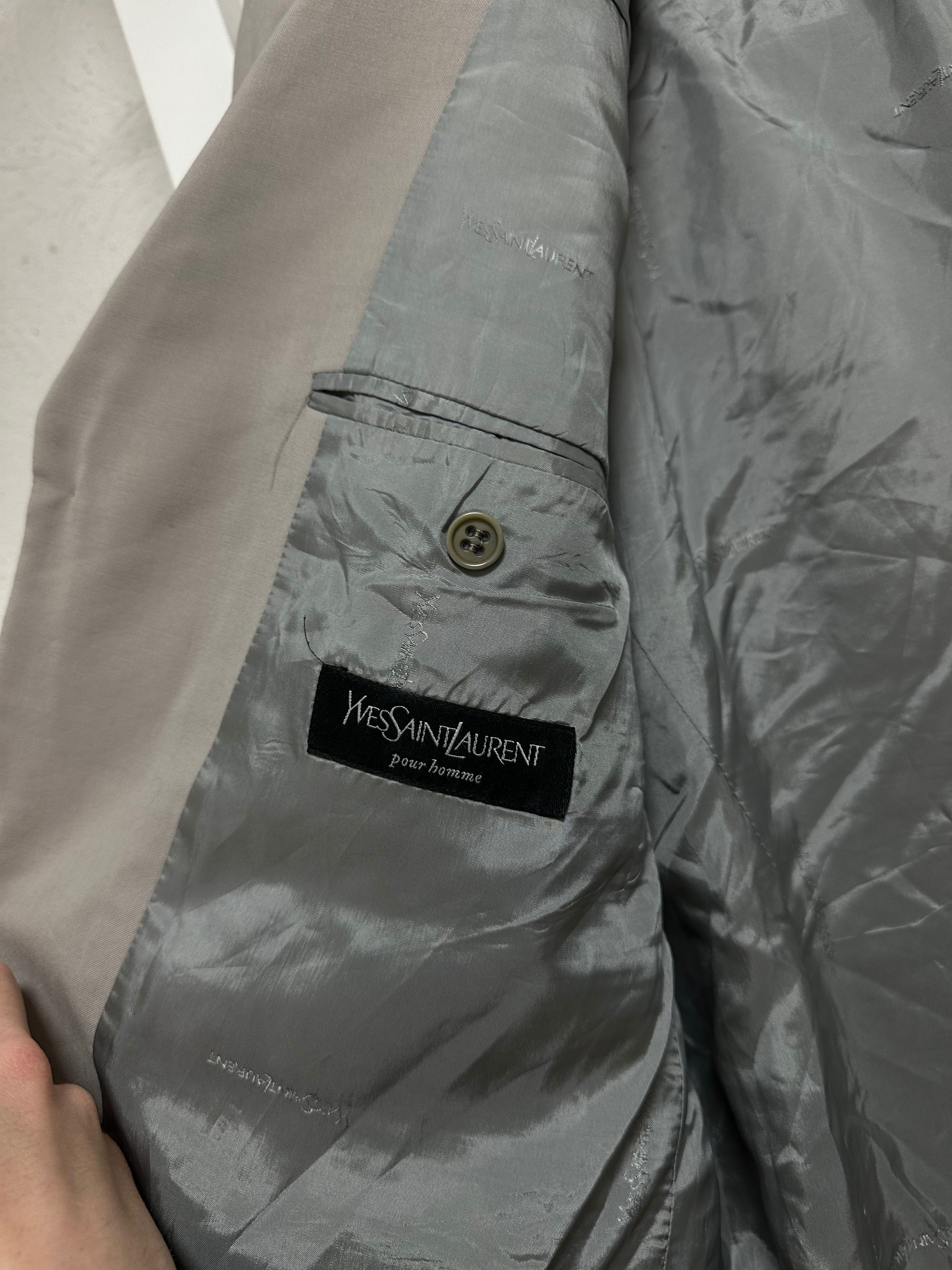 Мужской пиджак 100% лен винтажный yves saint laurent 54 размер