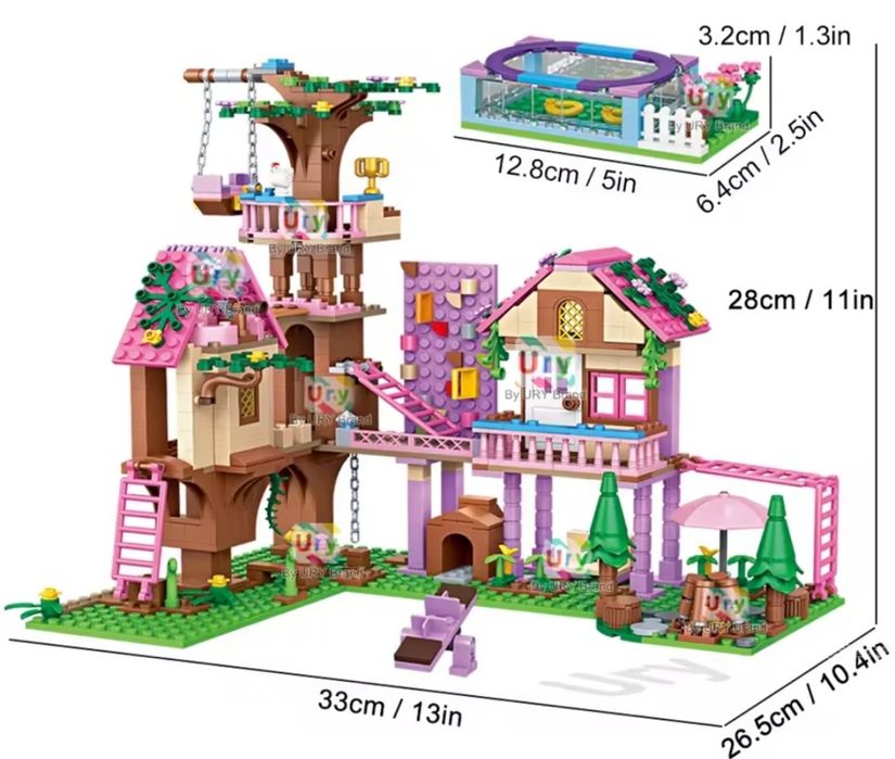 Конструктор Дружба Friends 756 блоков lego + 3 минифигурки