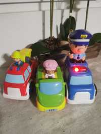Samochód policja straż zestaw aut zabawki