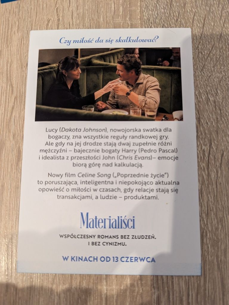 Materialiści ulotka filmowa