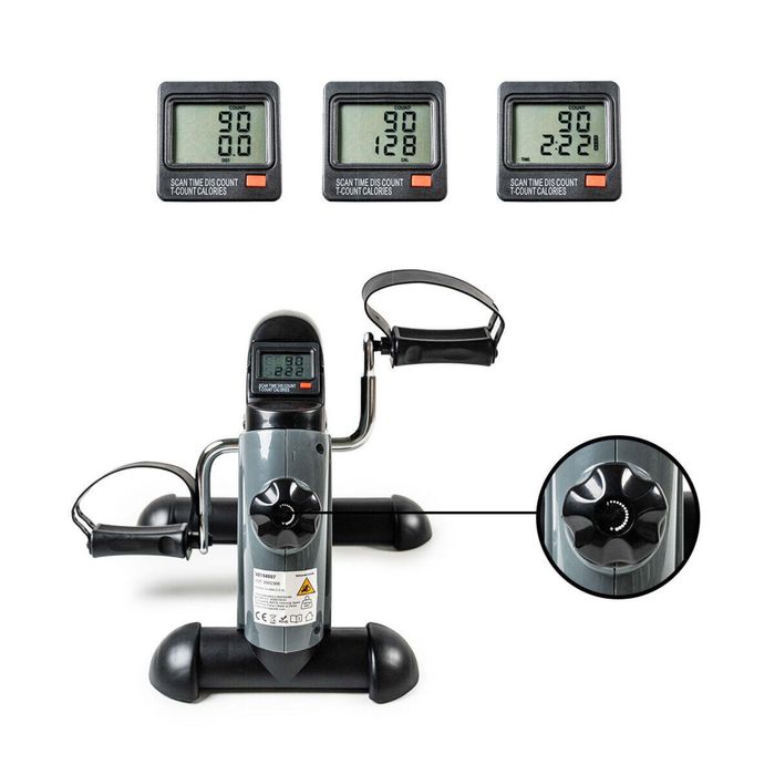 Exercitador de Pedais Para Braços e Pernas com Contador digital Duplo