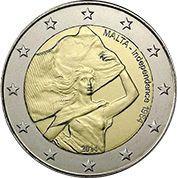 Moeda 2 euros de Malta