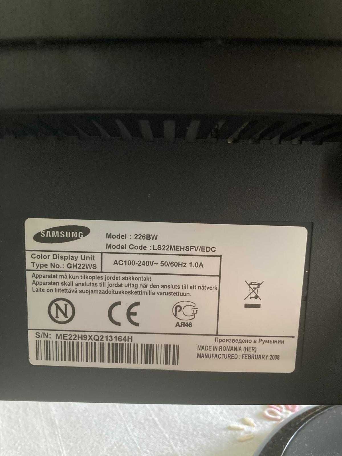 Ecrã Samsung 226bw 60hz