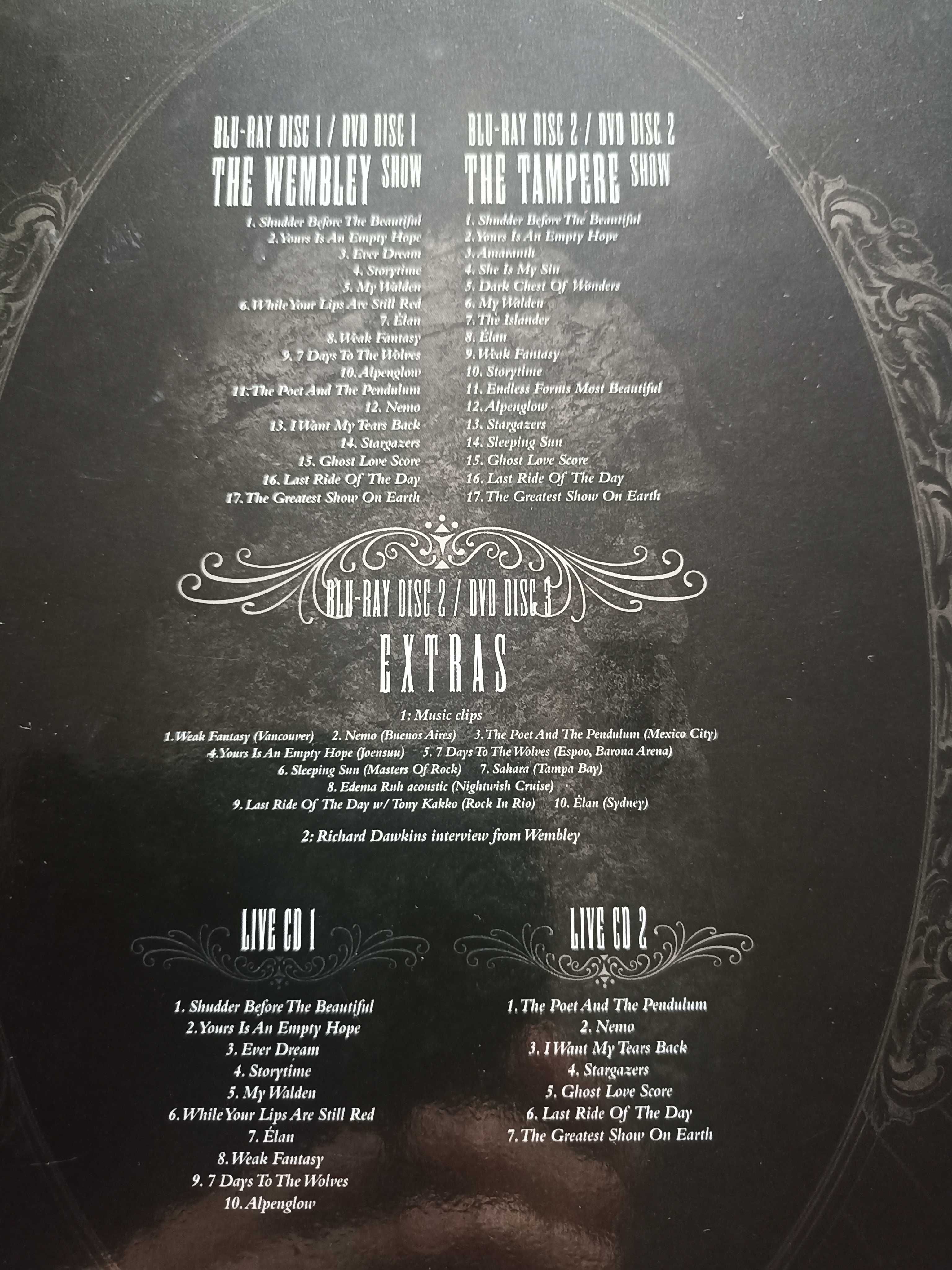 Nightwish " Vehicle of spirit " koncert 2x Blu-ray, 3x dvd, 2x CD live