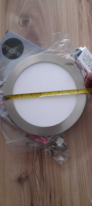 Lampa podtynkowa plafon LED 16,5W 4000K stal szczotkowana 2 szt.