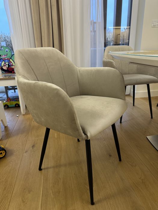 NOWE KRZESŁA 6 krzeseł komplet kubełkowych beżowe szare czarne