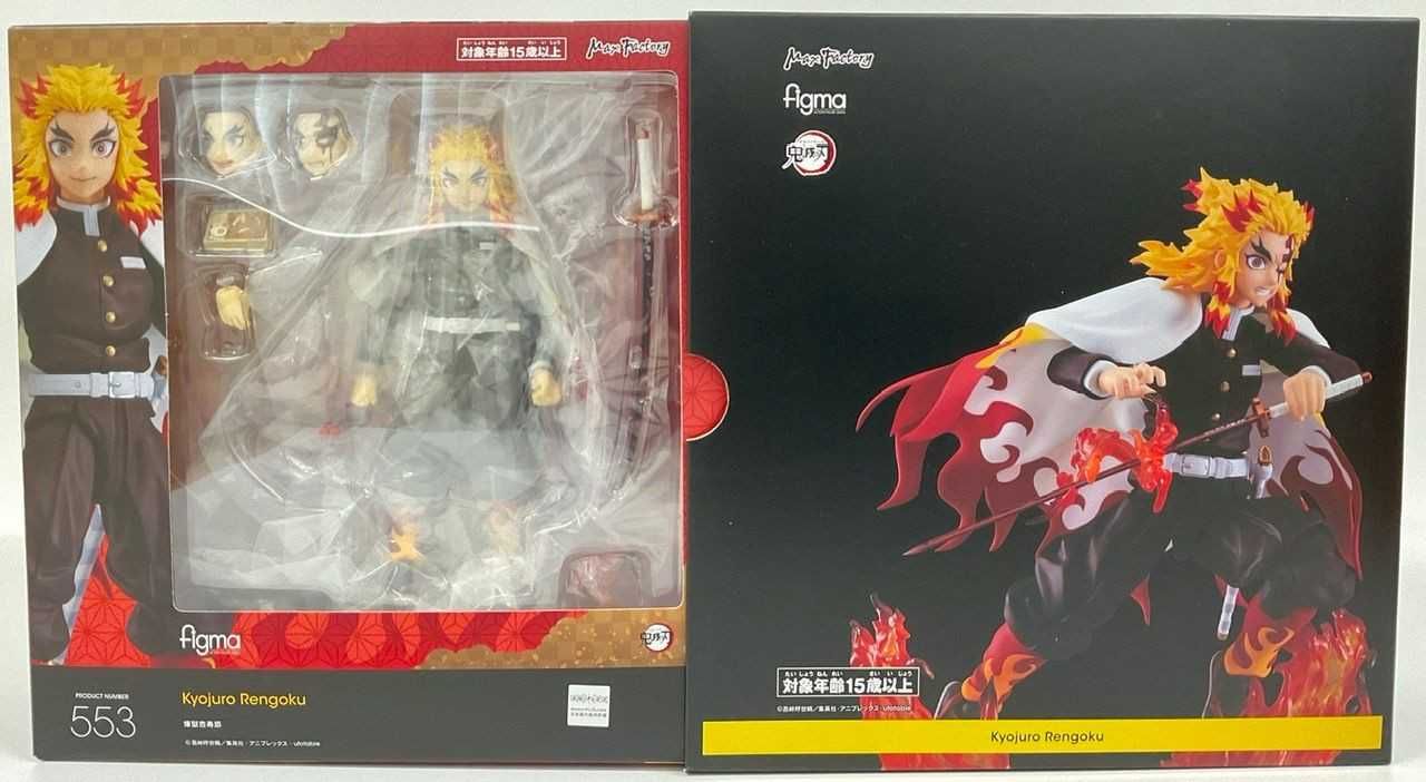 Figuras Demon Slayer Figma Rengoku + Tanjiro DX (novos/selados)
