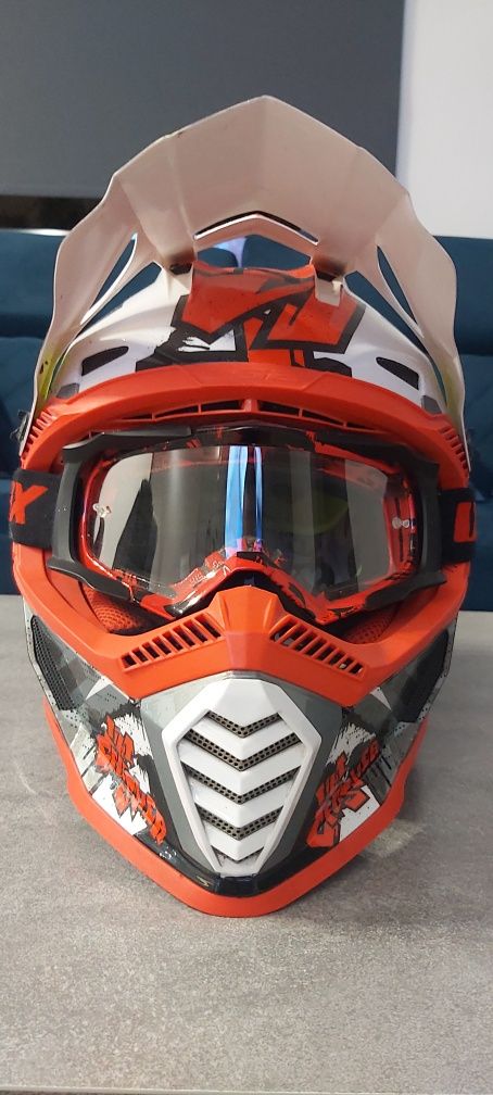 Kask cross quad xl jak nowy