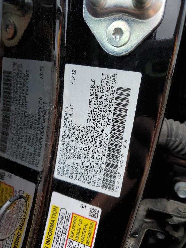 2022 Honda Accord Sport