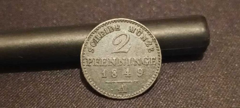 Niemieckie Prusy 2 pfenninge 1849,A.Stan