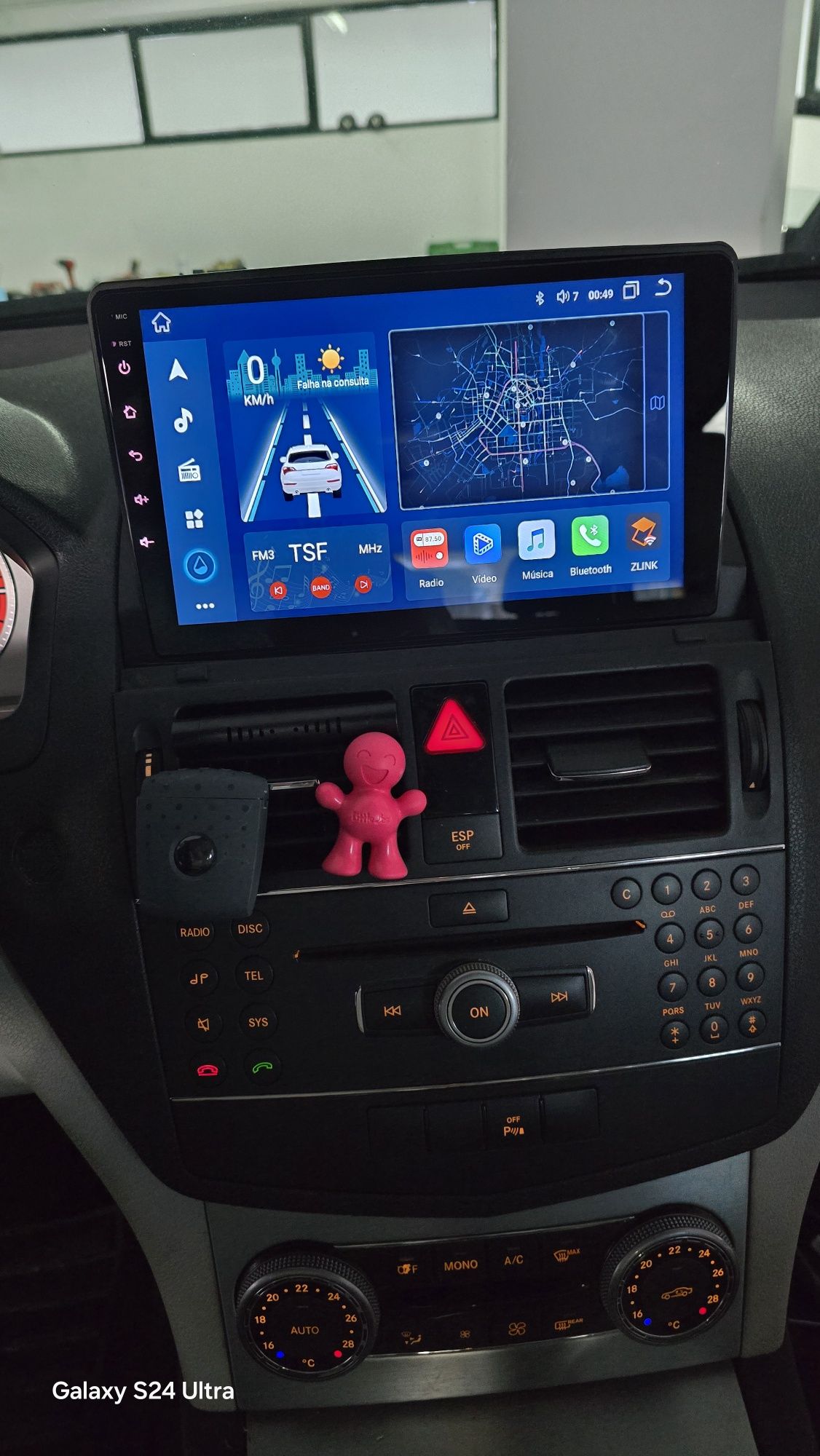 Rádio Mercedes W204 Android 13 com GPS (Novo)