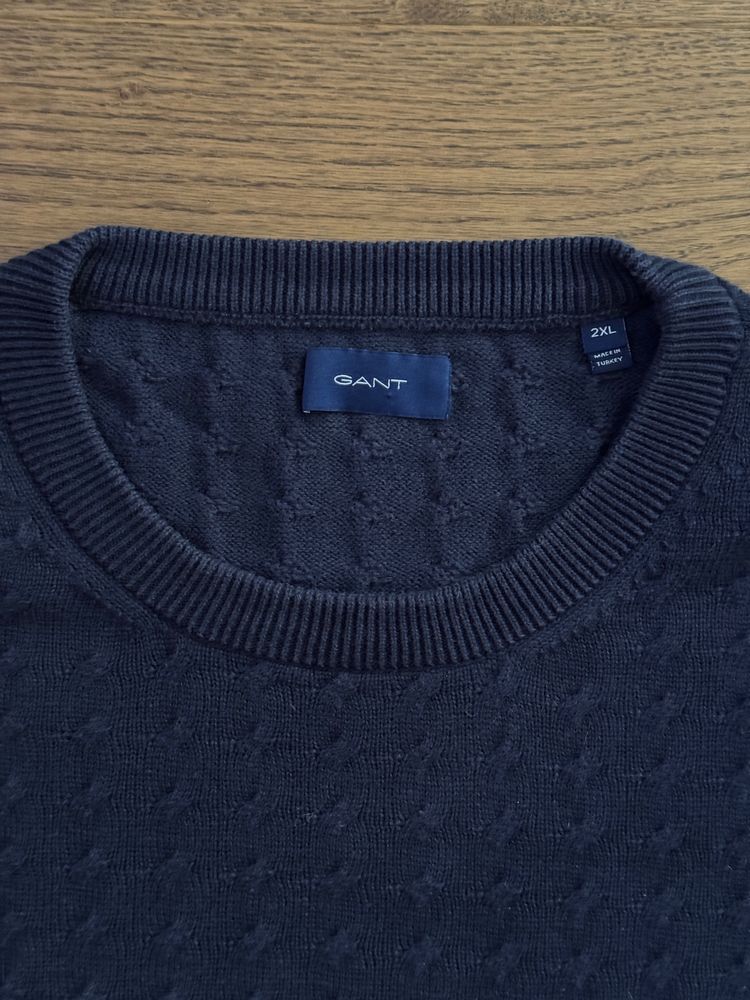 Granatowy sweter GANT w rozmiarze XXL