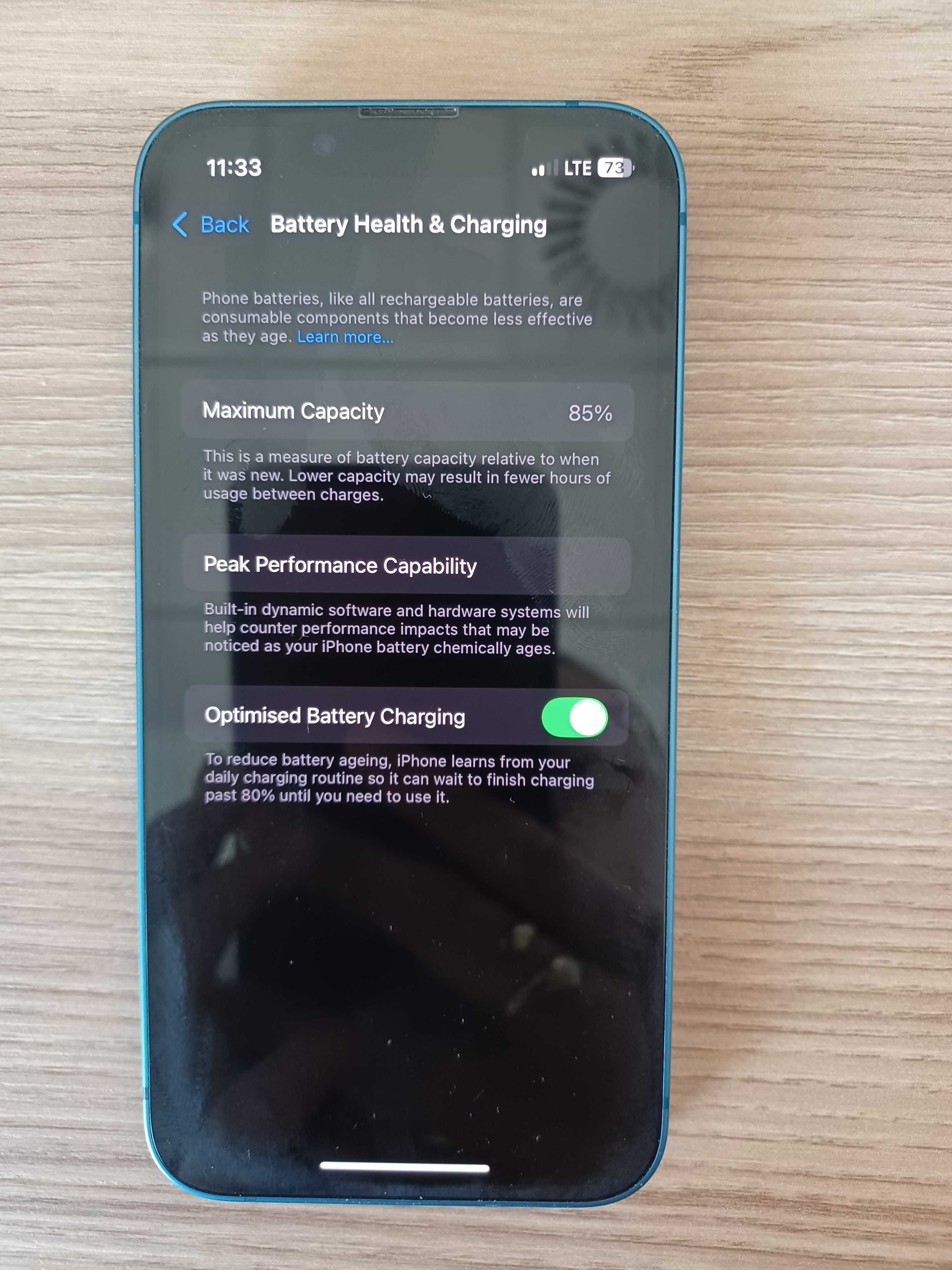 iPhone 13 mini niebieski, nie działa WIFI i bluetooth, bateria 85%