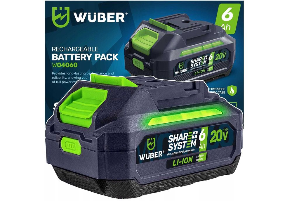 Bateria AKUMULATOR WUBER SHARE+ SYSTEM litowo jonowa 20 V 6.0 AH 2549