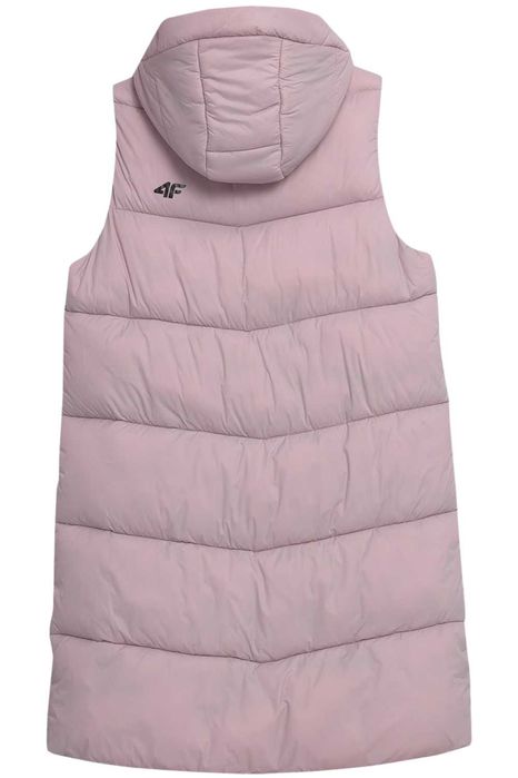 Długi bezrękawnik puch wypełnienie syntetyk damski 4F: różne rozmiary
