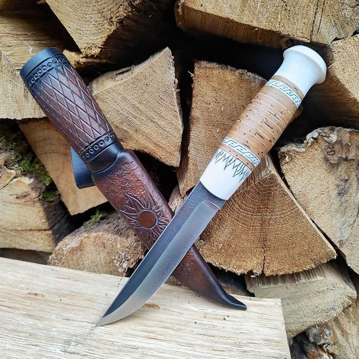 Нож финка "Пуукко", N690, авторская работа