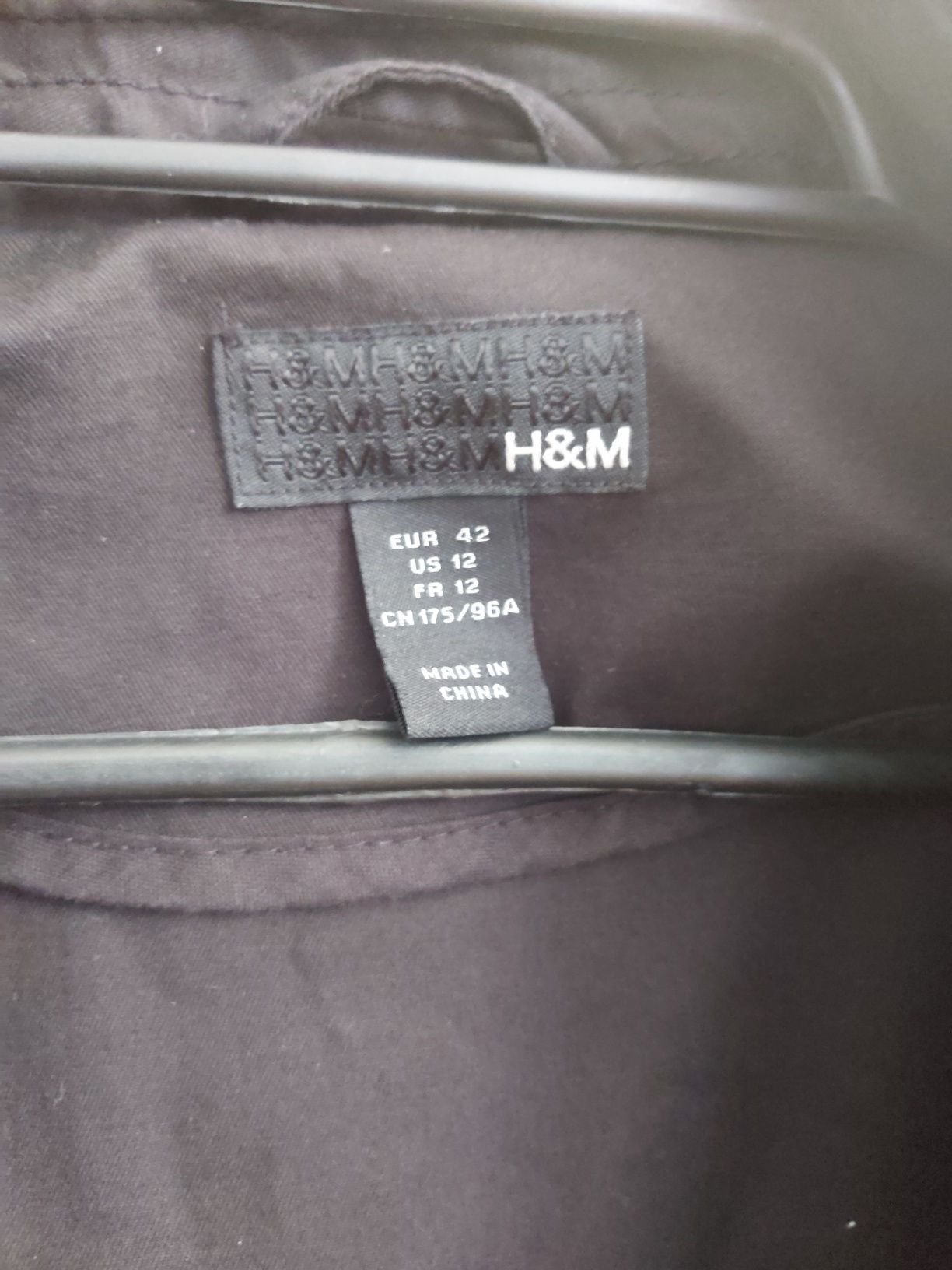 Krótki plaszczyk marynarka narzutka H&M  rozm M czarny