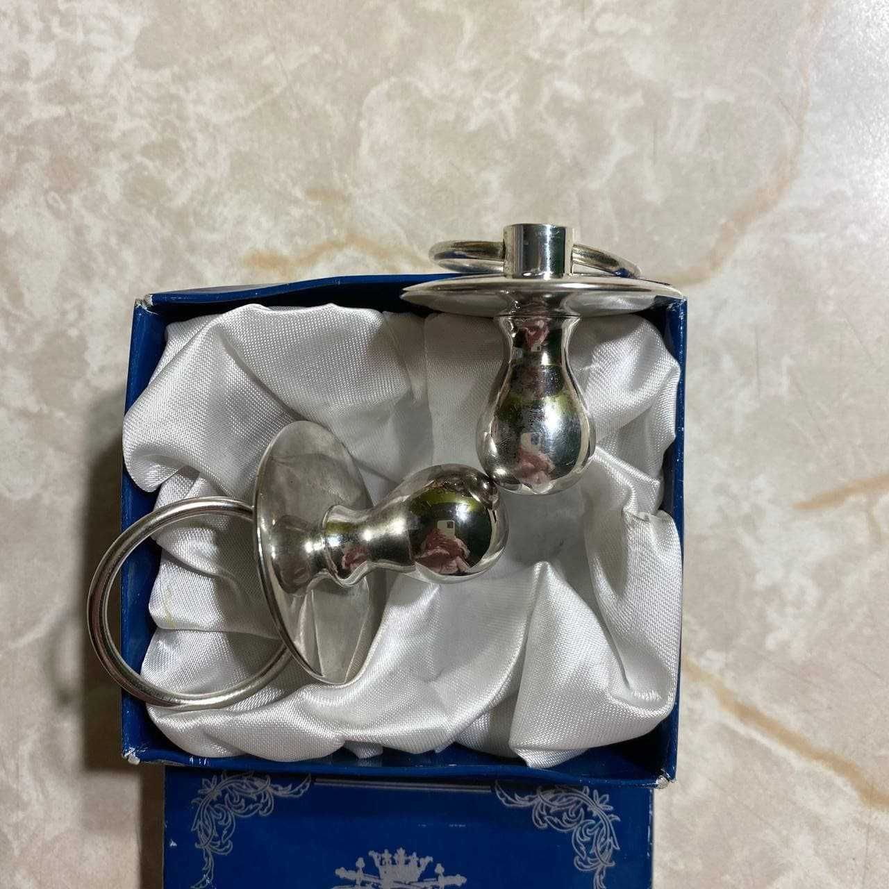 Посеребренный подарочный набор для крещения Леонардо