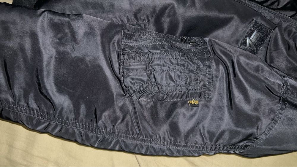 Бомбер MA-1 D-TEC Back Print Z (Black) Alpha Industries на блискавці