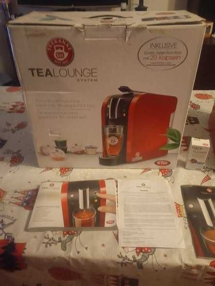 á venda:
maquina de chá e café da marca TEALOUNGE.
