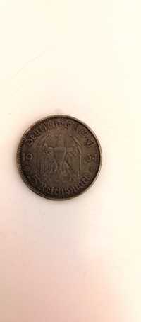 Moneta 5 marek z 1934 roku