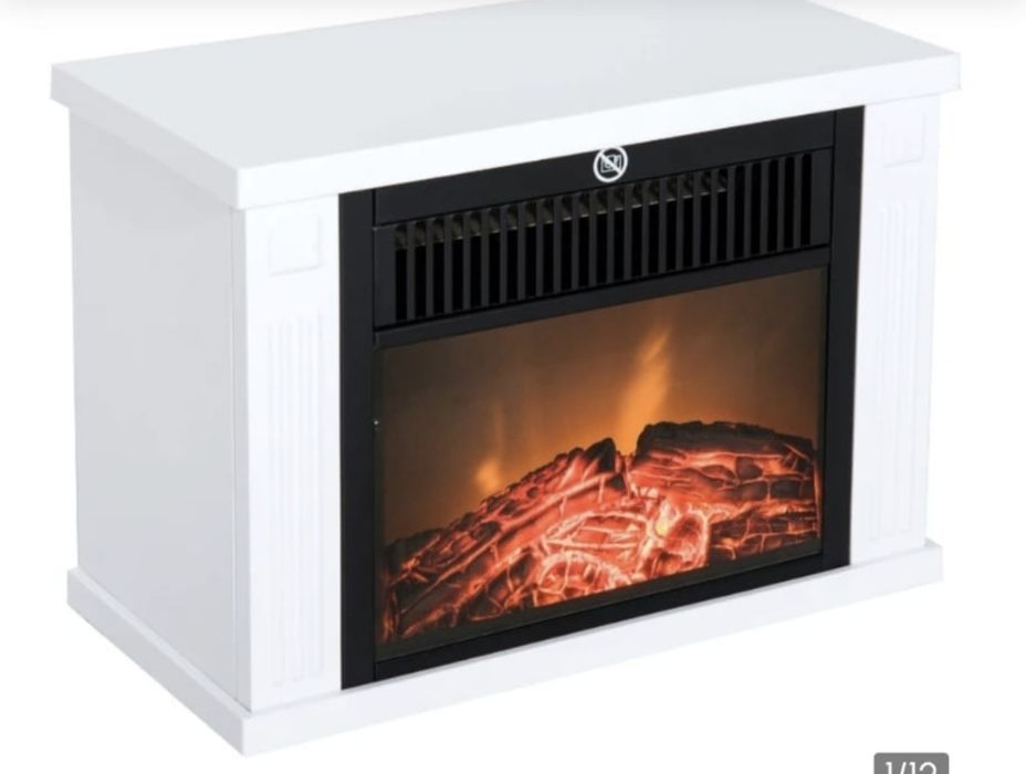 HOMCOM kominek elektryczny 1200W kominek elektryczny stojący z efektem
