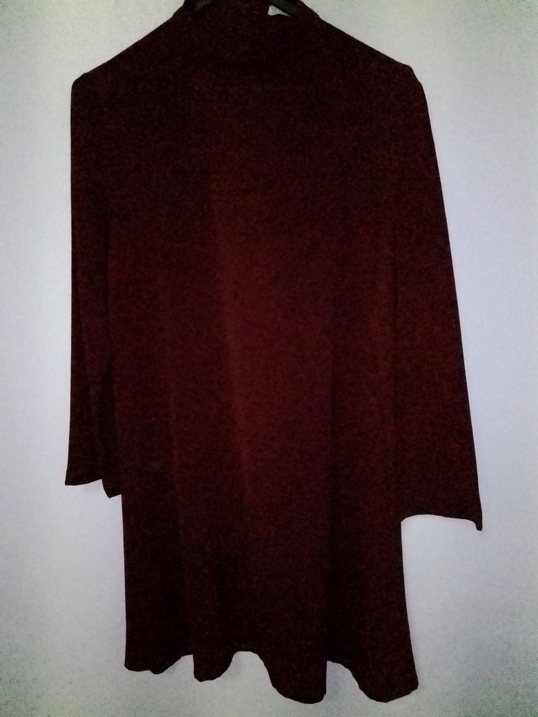 Vestido bordeaux tecido fino