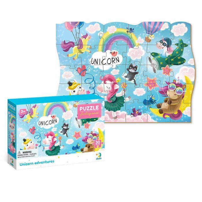 Puzzle 30 Elementów. Przygoda Jednorożców