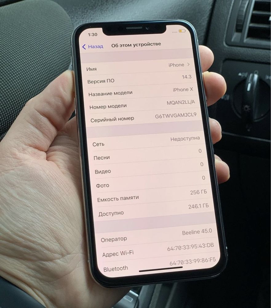 IPhone X 256 Gb Silver Neverlock