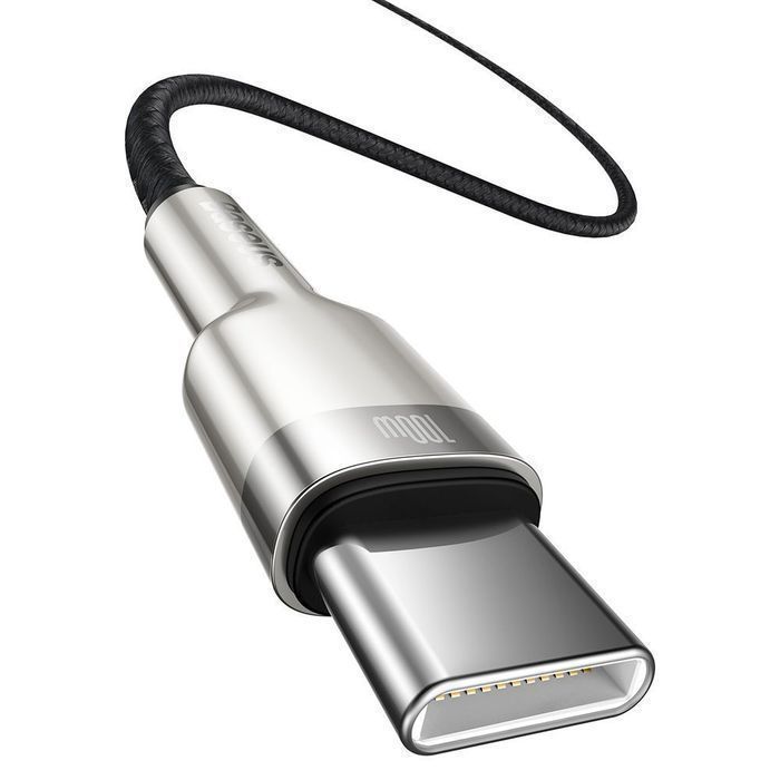 Kabel USB Typ C Baseus Cafule Metal 100W 2m PD 2.0 - Czarny