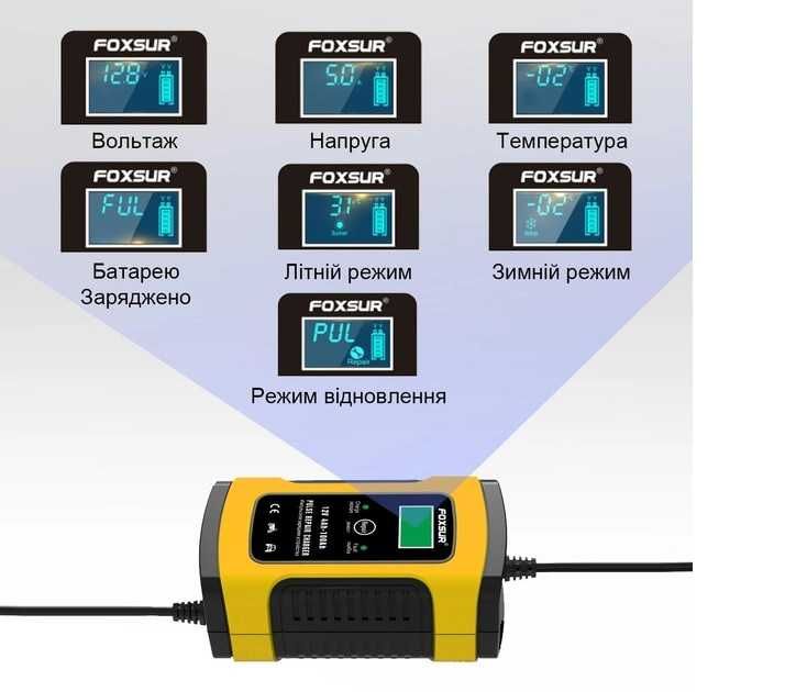 Автомобильное зарядное устройство FOXSUR 5-6А Восстановление, Repair