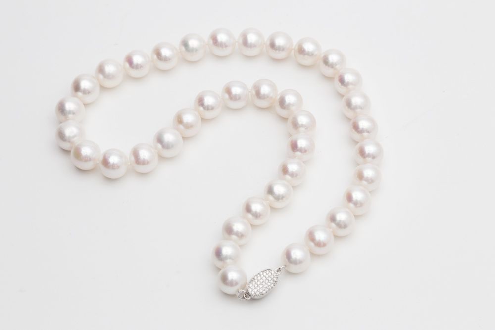 Idealny elegancki naszyjnik naturalne perły 12 mm