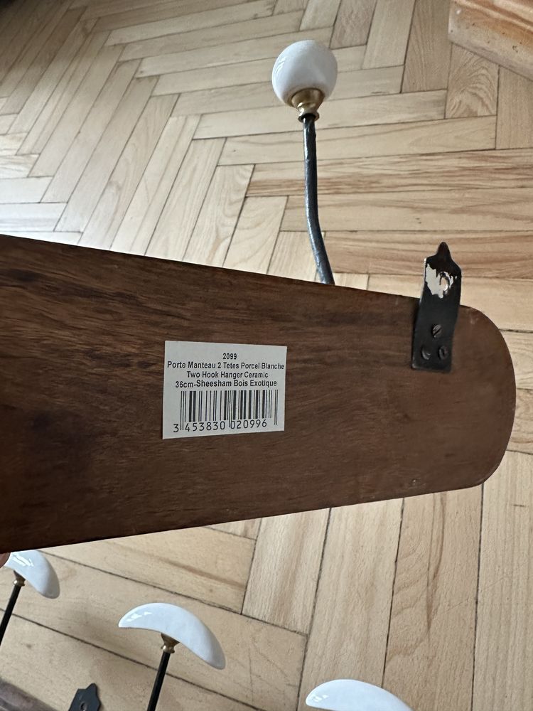 2 wieszaki z ceramicznymi końcówkami