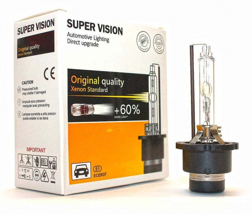 Лампа ксенон D2S 4300K 35W +60% Super Vision D1S D4S D3S штатная